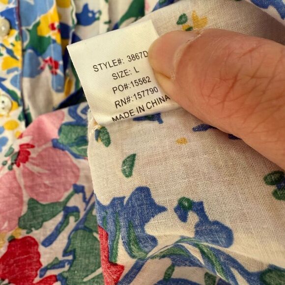 Pinch Paige Bright Days Ahead Floral Cotton Blouson Flutter Dress $98 L - Picture 9 of 9